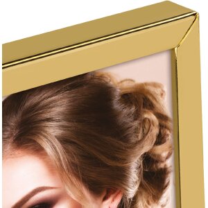 Cadre Photo ZEP Métal Champagne Gold Brillant Velours