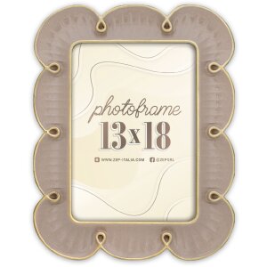 Cadre Photo Nuvola ZEP 10x15/13x18 Marron/Blanc Fleur