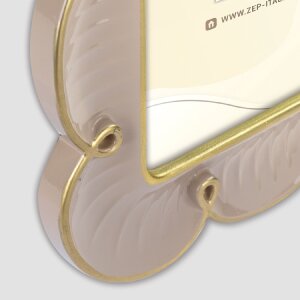 Cadre Photo Nuvola ZEP 10x15/13x18 Marron/Blanc Fleur