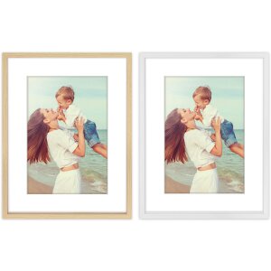 Cadre photo ZEP Alice Blanc ou Naturel 30x30/40 cm