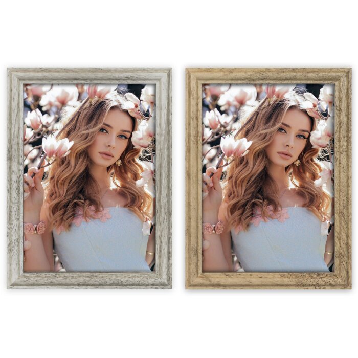 Cadre photo ZEP Namur bois marron ou blanc 10x15 13x18 15x20 cm