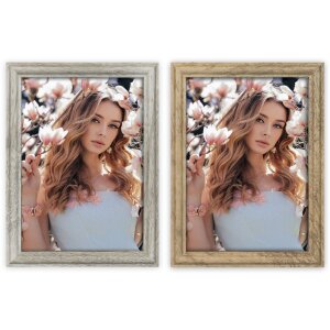 Cadre photo ZEP Namur bois marron ou blanc 10x15 13x18...