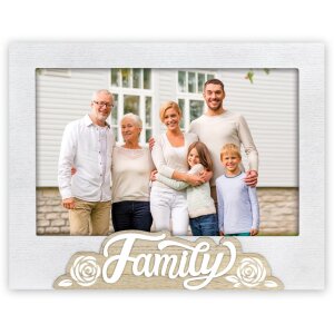 Cadre Photo Windsor Family Blanc Bois 15x20 ou 20x30 cm