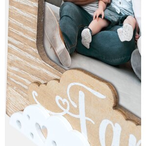 Cadre photo en bois Tudor „Familia“ – Brun