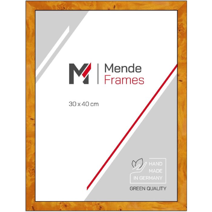 Cadre photo bois motif racine clair 10x30 cm verre musée MendeFrames