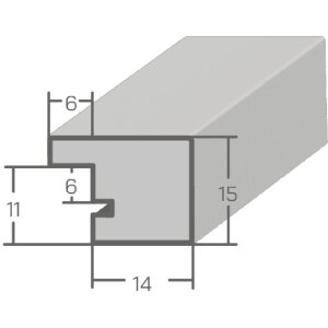 Cadre photo bois racine foncé 25x38 cm verre musée MendeFrames