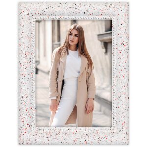 Cadre Photo ZEP Pollock Terrazzo Blanc Gris Brun 10x15 13x18 15x20 cm