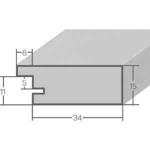 Miroir mural MendeFrames H14E bois clair racine 40x60 cm