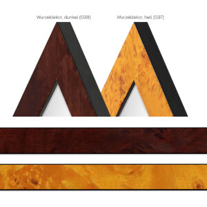 MendeFrames Miroir Mural H14E Décor Racine de Bois Multi-Formats