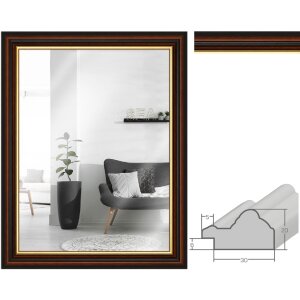Miroir mural MendeFrames H015 avec cadre bois antique...