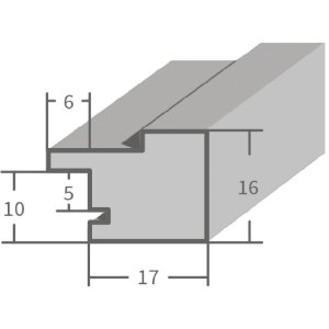 MendeFrames H025 Miroir mural bois 30x45 cm blanc