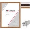 MendeFrames H025 Miroir Mural Bois Massif Blanc Chêne Noir