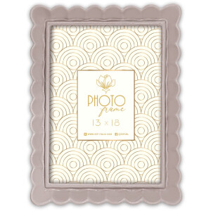Cadre Photo HERVE Résine Blanc Taupe Marron 10x15 13x18 15x20 cm