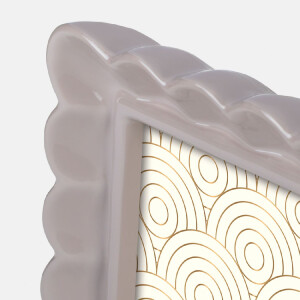 Cadre Photo HERVE Résine Blanc Taupe Marron 10x15 13x18 15x20 cm