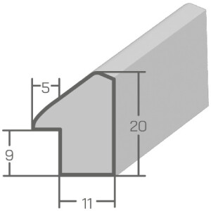 Cadre Photo Bois Blanc 20x20 cm avec Verre Normal MendeFrames H080