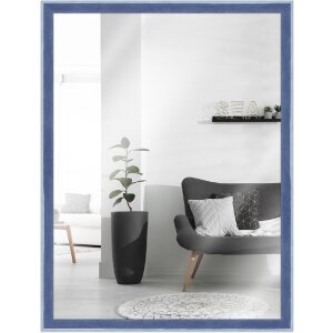MendeFrames H080 miroir mural en bois bleu 10x15 cm