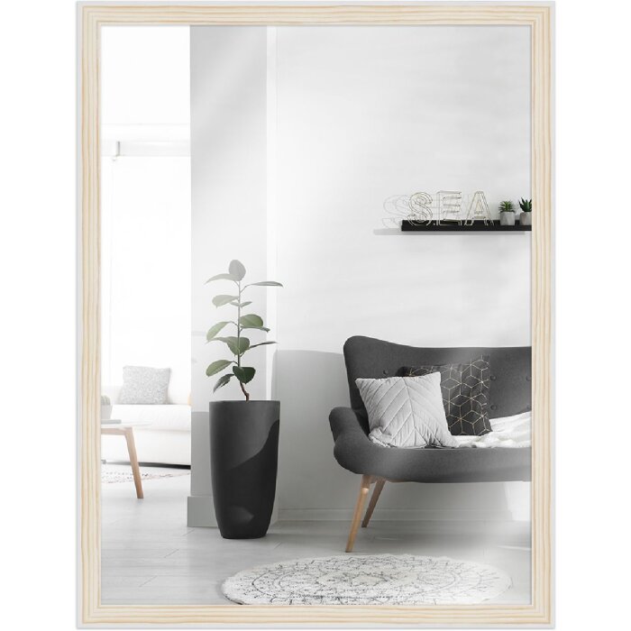 Miroir mural en bois naturel MendeFrames H080 10x20 cm