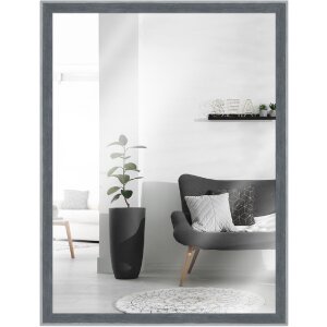MendeFrames H080 Miroir mural en bois gris 20x20 cm