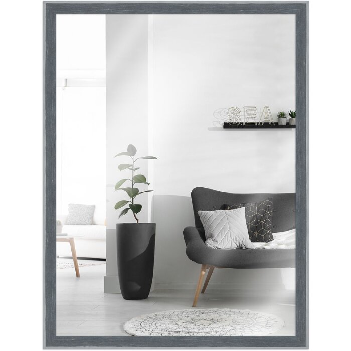 MendeFrames H080 Miroir mural en bois gris 20x28 cm