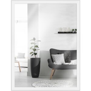Miroir mural en bois blanc 30x40 cm - MendeFrames H080