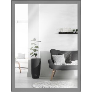 Miroir mural en bois massif gris clair 30x40 cm - MendeFrames H080