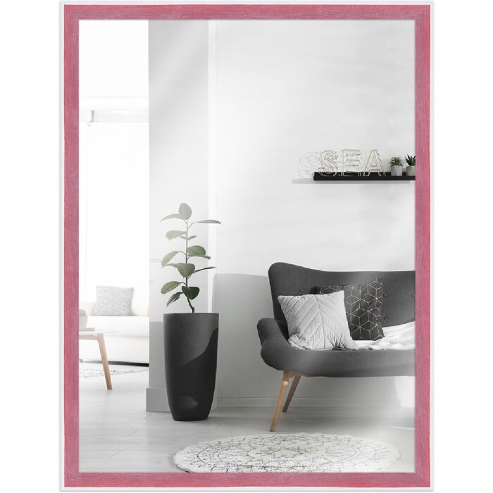 Miroir mural en bois massif rouge 30x45 cm MendeFrames H080