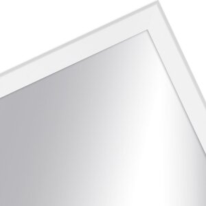 Miroir mural en bois massif blanc 40x40 cm - MendeFrames H080