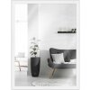 Miroir mural en bois massif blanc 40x40 cm - MendeFrames H080