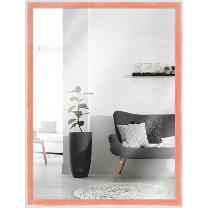 Miroir mural en bois apricot 40x40 cm - MendeFrames H080