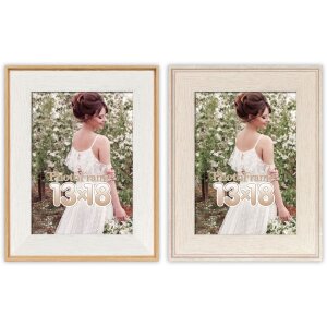 Cadre Photo Siena ZEP Imitation Bois Blanc Naturel 10x15...