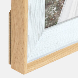 Cadre Photo Siena ZEP Imitation Bois Blanc Naturel 10x15 à 30x40 cm Verre Clair