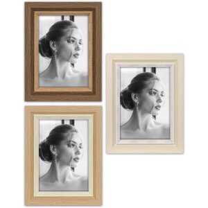 Cadre Photo Sydney Braun Natur Weiß 10x15 13x18...