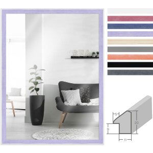 MendeFrames H080 Miroir mural en bois massif, couleurs et tailles variées
