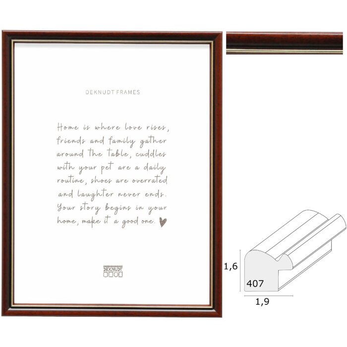 Deknudt S407H2 Cadre Photo Bois Marron Verre Clair 10x15 à 30x40 cm