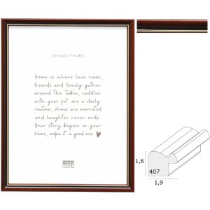 Deknudt S407H2 Cadre Photo Bois Marron Verre Clair 10x15 à 30x40 cm