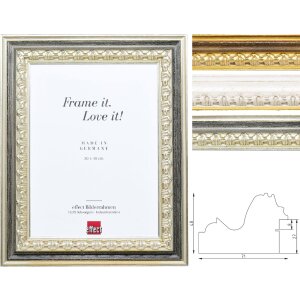 Cadre Baroque Profil 80 Or Argent Blanc Massif Bois