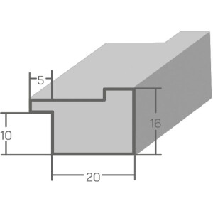 Cadre photo MendeFrames bois gris 20x20 cm verre normal