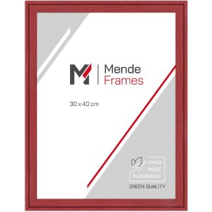 MendeFrames Cadre Photo H120 Rouge Imitation Bois 45x60 cm