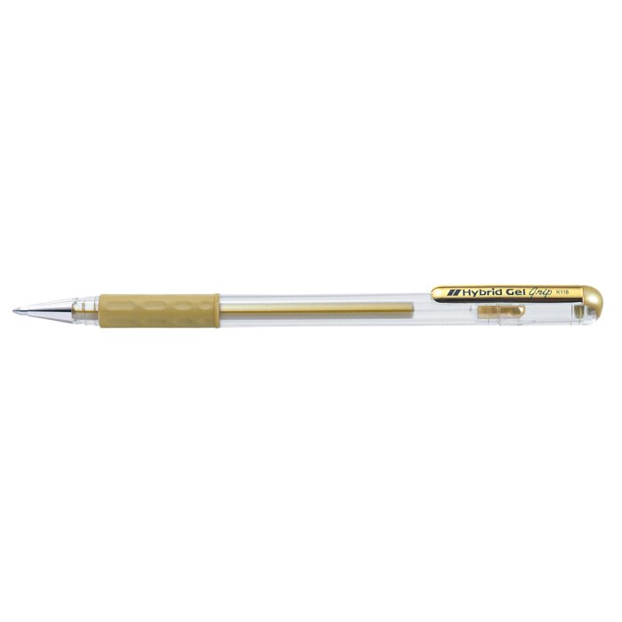 Stylo gel métallique Pentel Stylo gel hybride pour albums photo 0,4 mm or