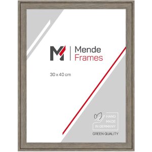 MendeFrames Cadre Photo H120 Gris Effet Bois 30x90 Verre...