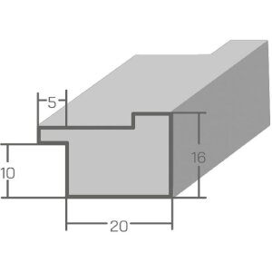 MendeFrames Cadre Photo Bois H120 Noir Structuré 50x60 cm