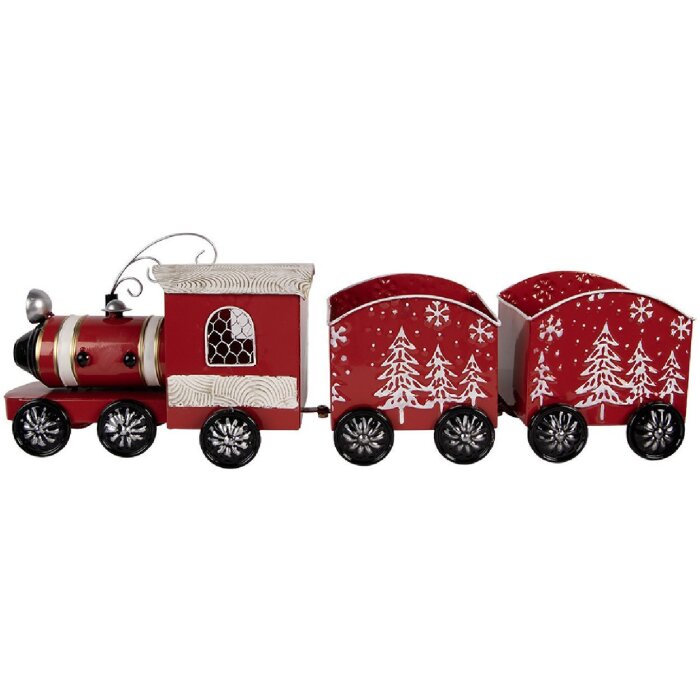 Clayre & Eef 5Y1383 Décoration Train de Noël 64x13x21 cm