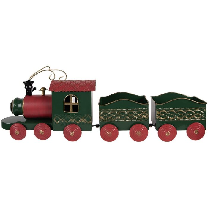 Clayre & Eef 5Y1384 Décoration Train Noël 65x13x23 cm