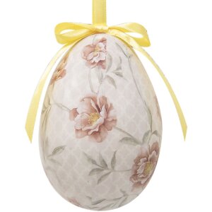 Clayre & Eef 65908 Set de 6 Œufs Décoratifs à Suspendre Ø 7x10 cm