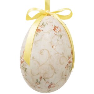 Clayre & Eef 65908 Set de 6 Œufs Décoratifs à Suspendre Ø 7x10 cm