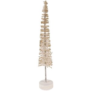 Clayre & Eef 66315BE Décoration Sapin Beige-Doré Ø 5x25 cm