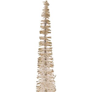 Clayre & Eef 66315BE Décoration Sapin Beige-Doré Ø 5x25 cm