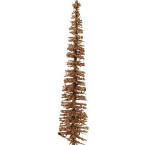 Clayre & Eef 66315BR Décoration Sapin Ø 5x25 cm Brun-Doré