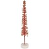 Clayre & Eef 66315P Décoration Sapin Rose Doré Ø 5x25 cm