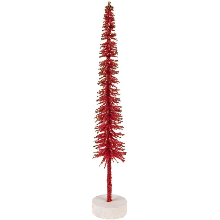 Clayre & Eef 66315R Décoration Sapin Rouge/Doré